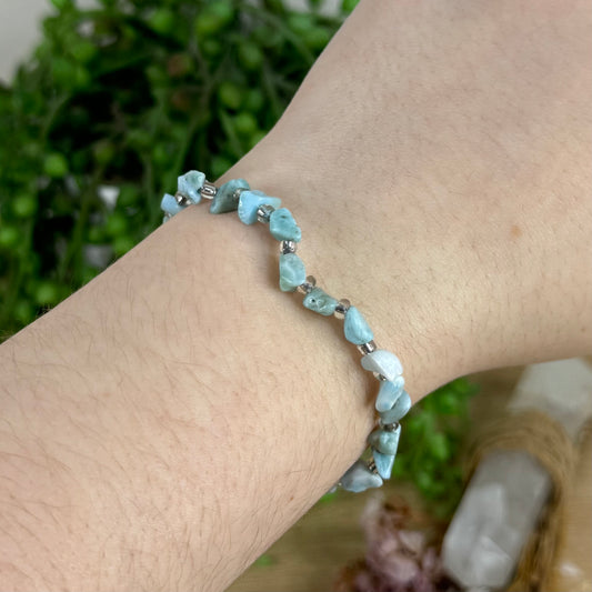 Larimar Chip Bracelet (Q857)