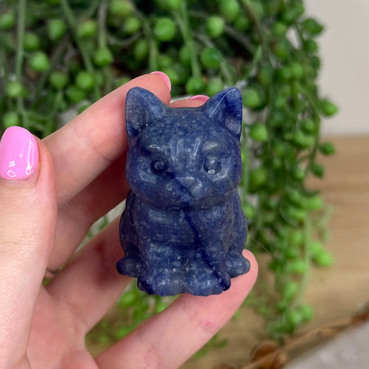 Blue Aventurine Cat (X196)