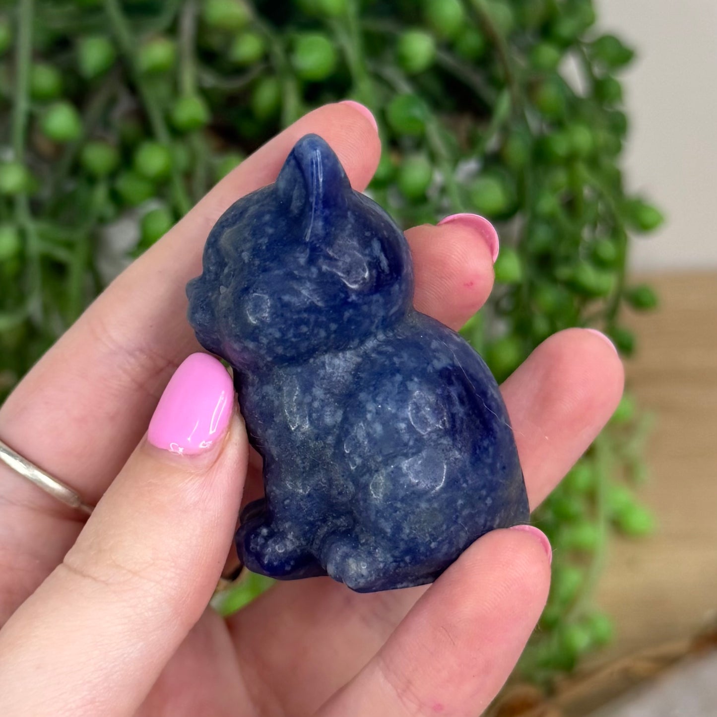 Blue Aventurine Cat (X196)