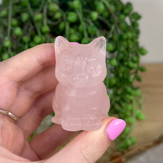 Rose Quartz Cat (X197)