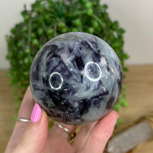 Purple Mica / Aquamarine Sphere (X203)
