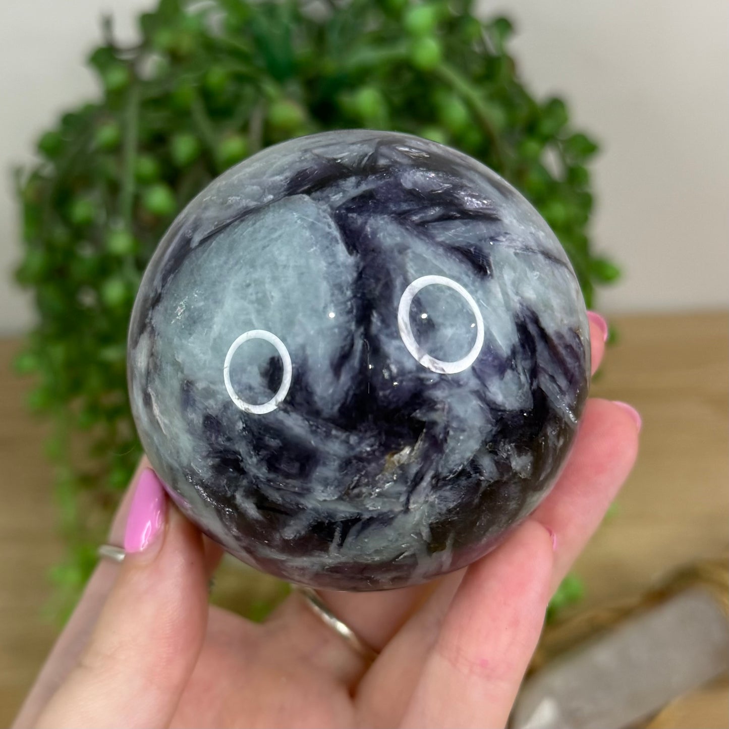 Purple Mica / Aquamarine Sphere (X203)