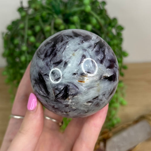 Purple Mica / Aquamarine Sphere (X207)