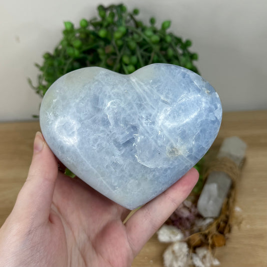 Blue Calcite Heart (R169)