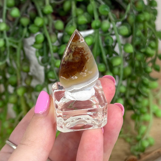 Scenic Moss Agate Cabochon 1