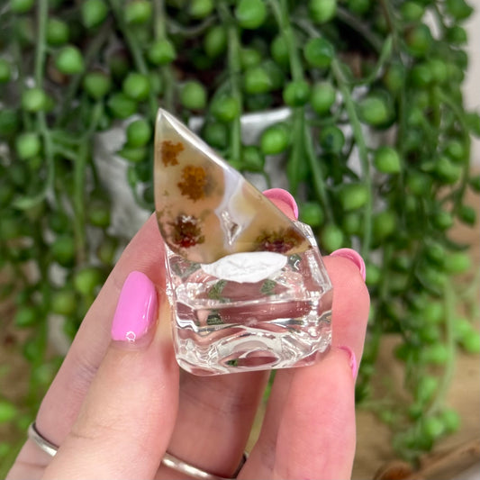 Scenic Moss Agate Cabochon 8