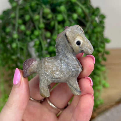 Picture Stone Jasper Horse (X180)