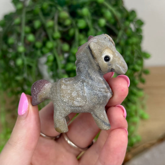 Picture Stone Jasper Horse (X180)