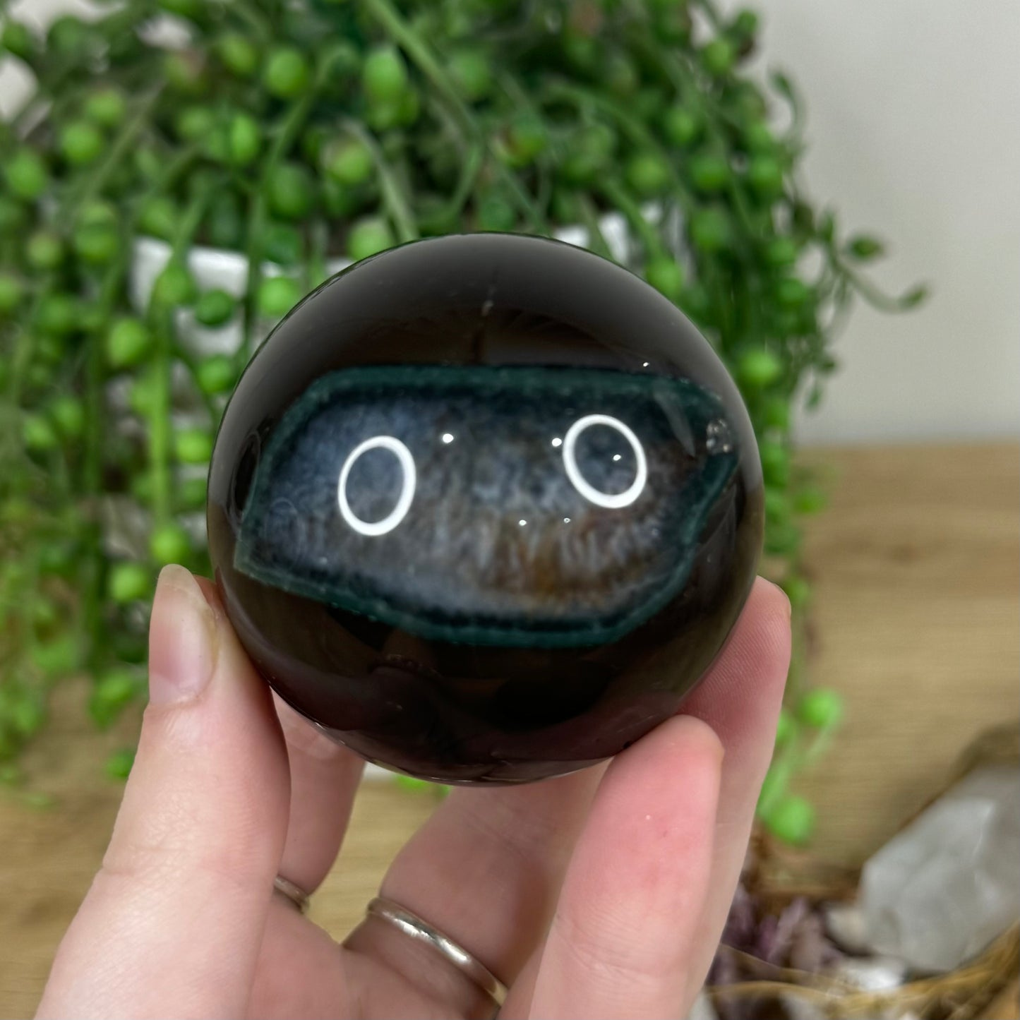 Black Agate Sphere (M840)