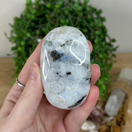 Rainbow Moonstone Palm Stone (R201)