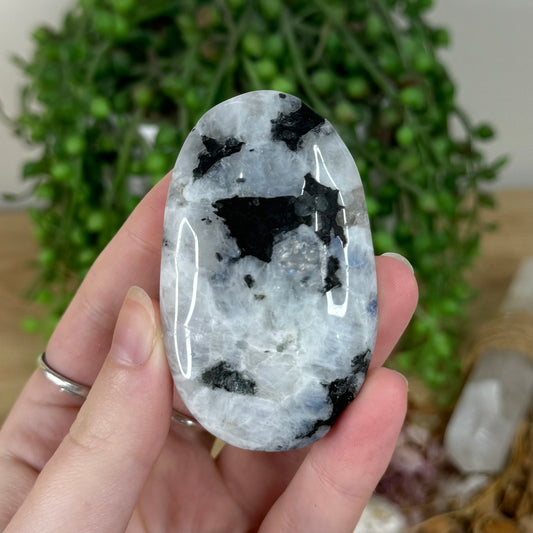 Rainbow Moonstone Palm Stone (R195)