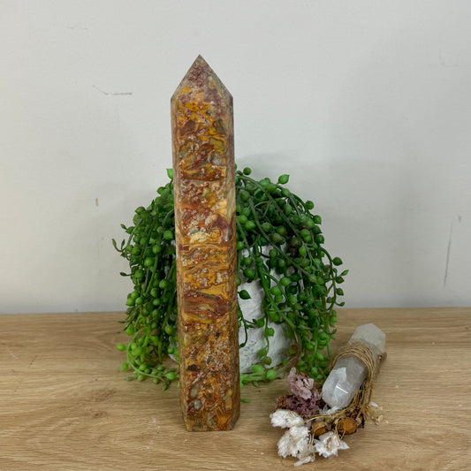 Crazy Lace Agate Tower (R190)