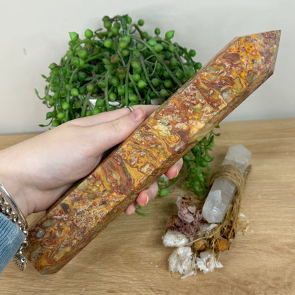 Crazy Lace Agate Tower (R190)