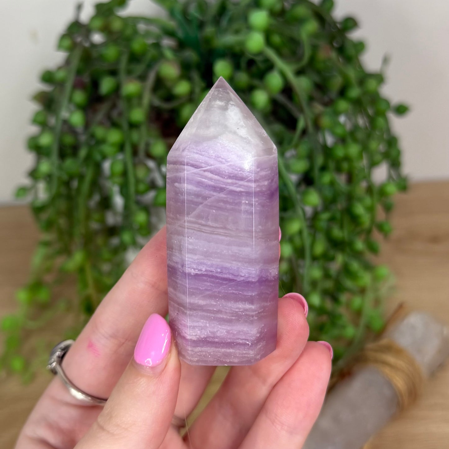 Purple Silky Fluorite Point (X139)