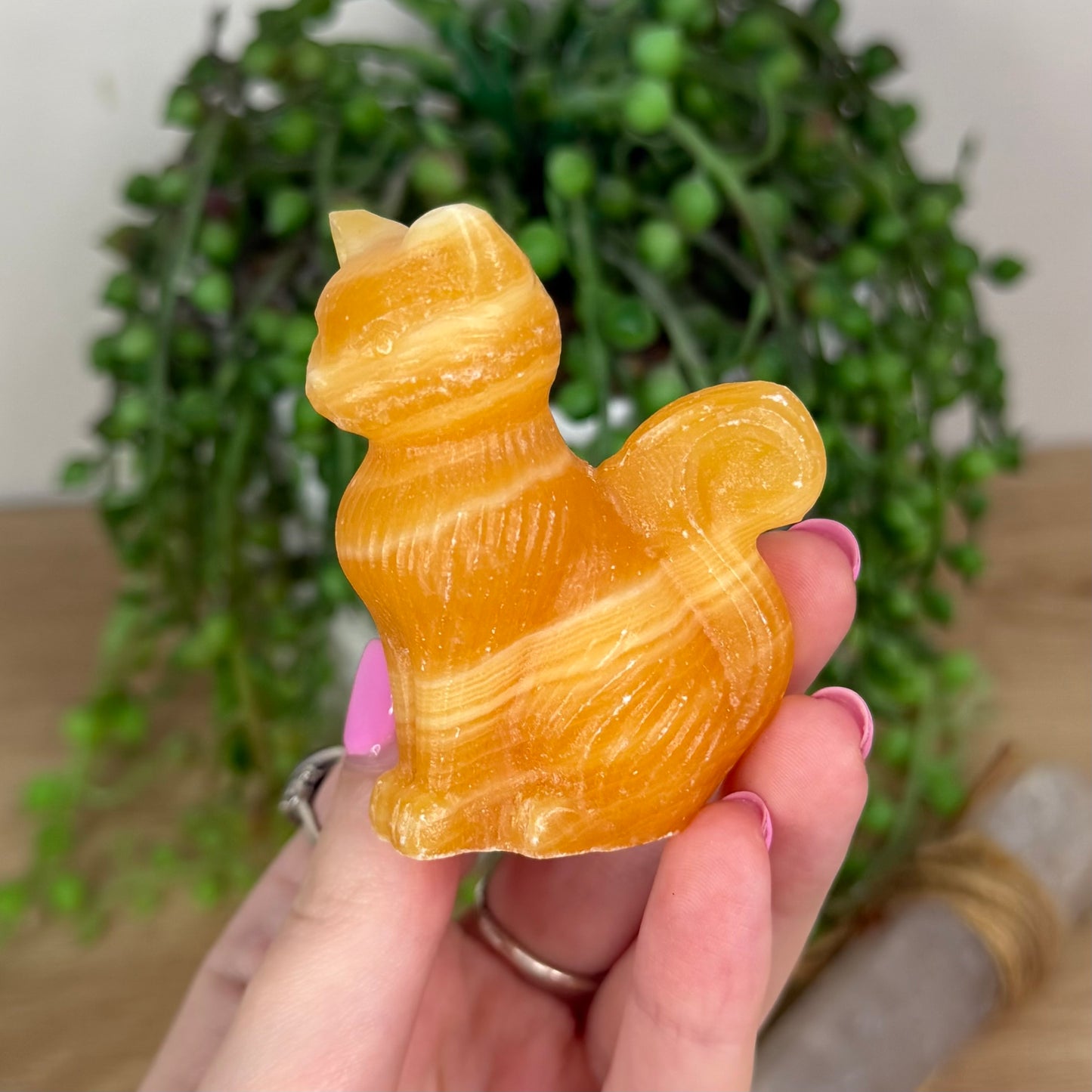 Yellow Calcite Cat (X99)