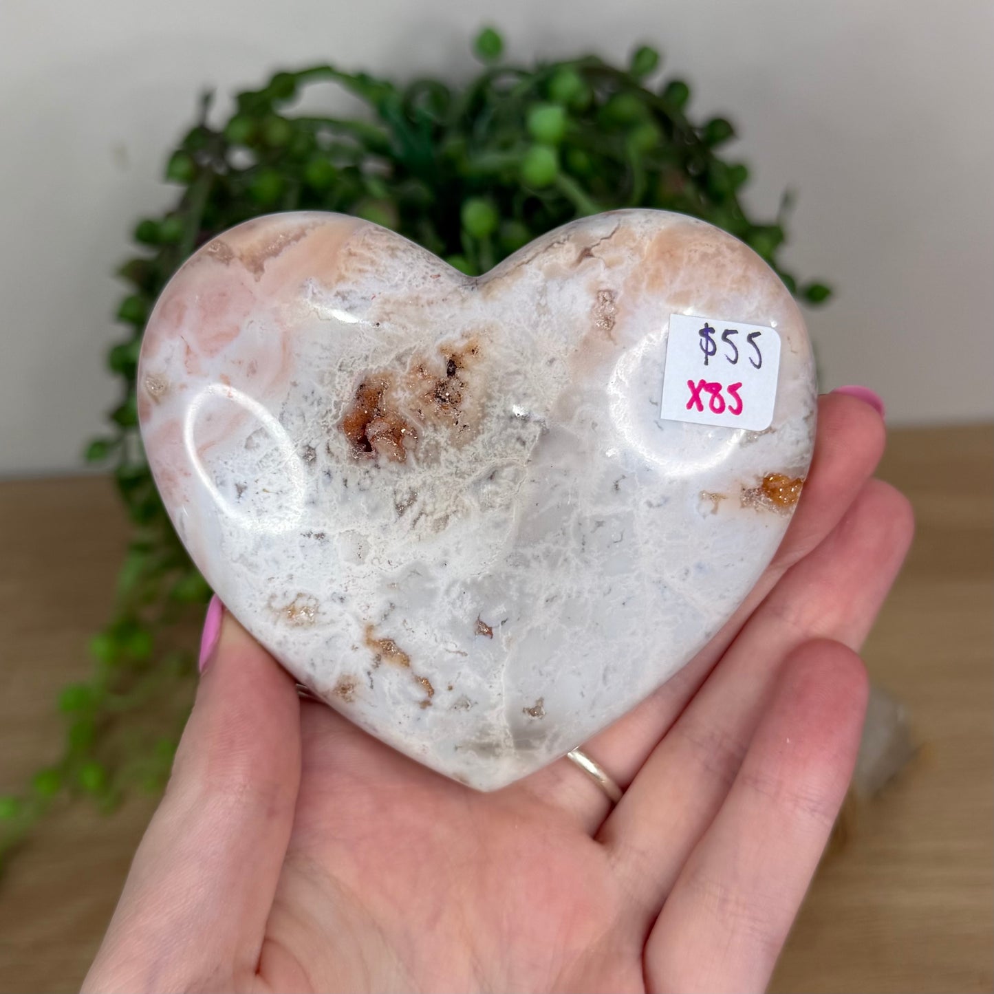 Pink Carnelian Heart (X85)