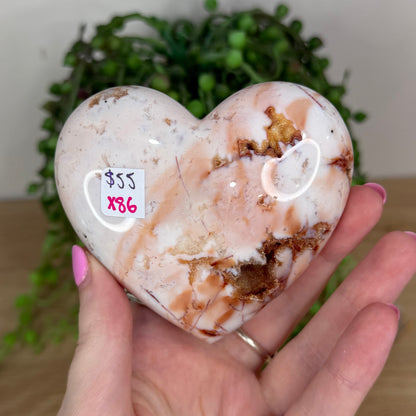 Pink Carnelian Heart (X86)