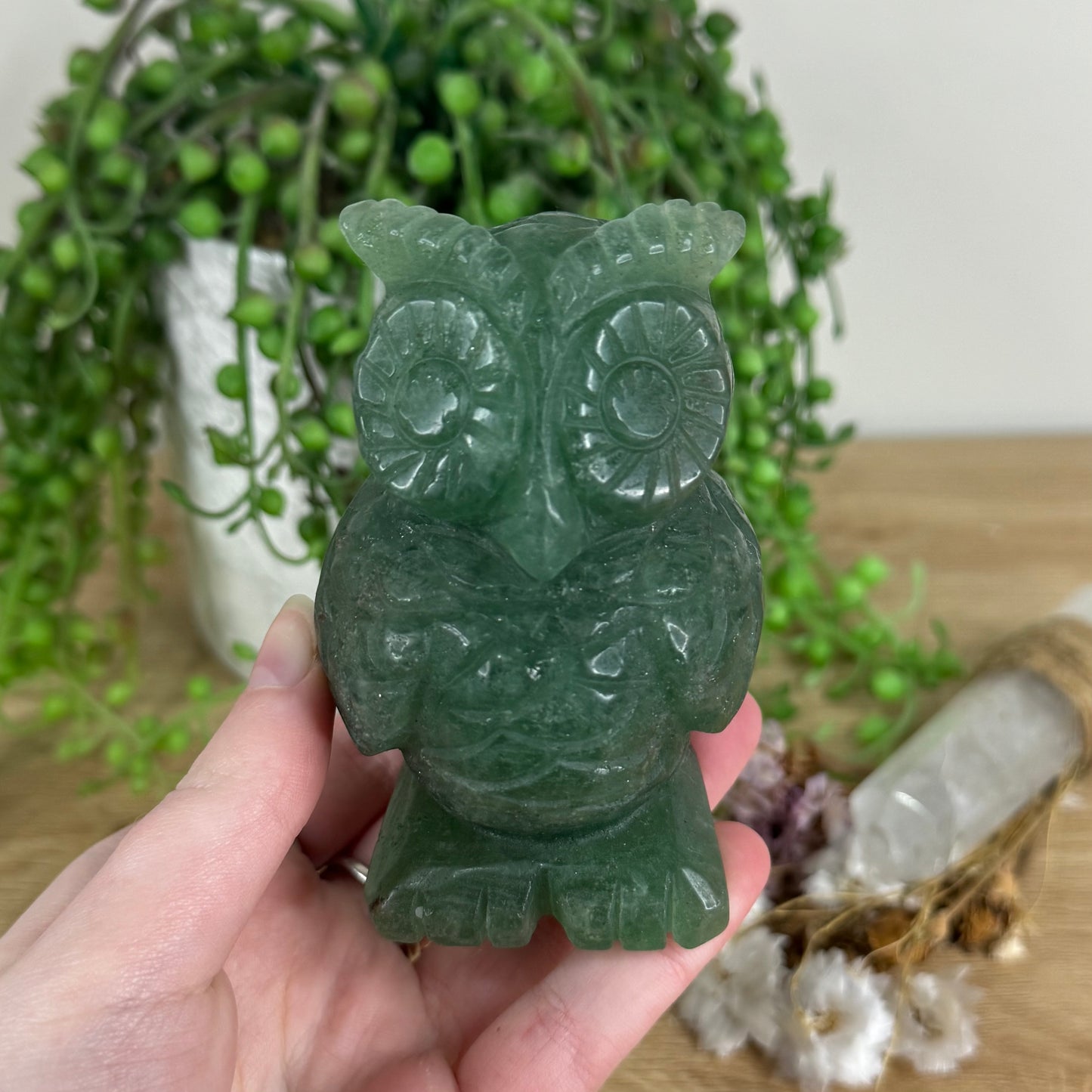 Green Aventurine Owl (N271)