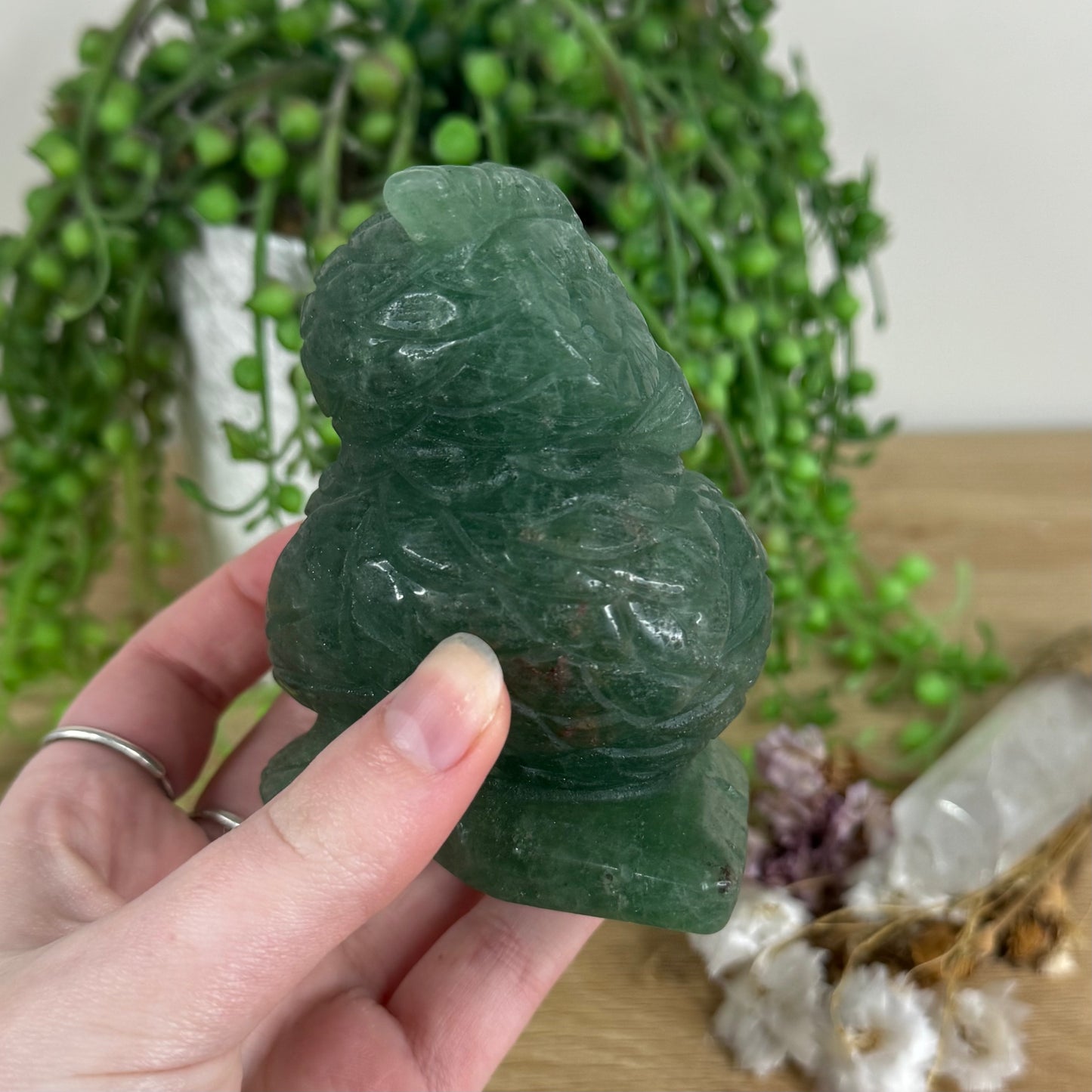 Green Aventurine Owl (N271)