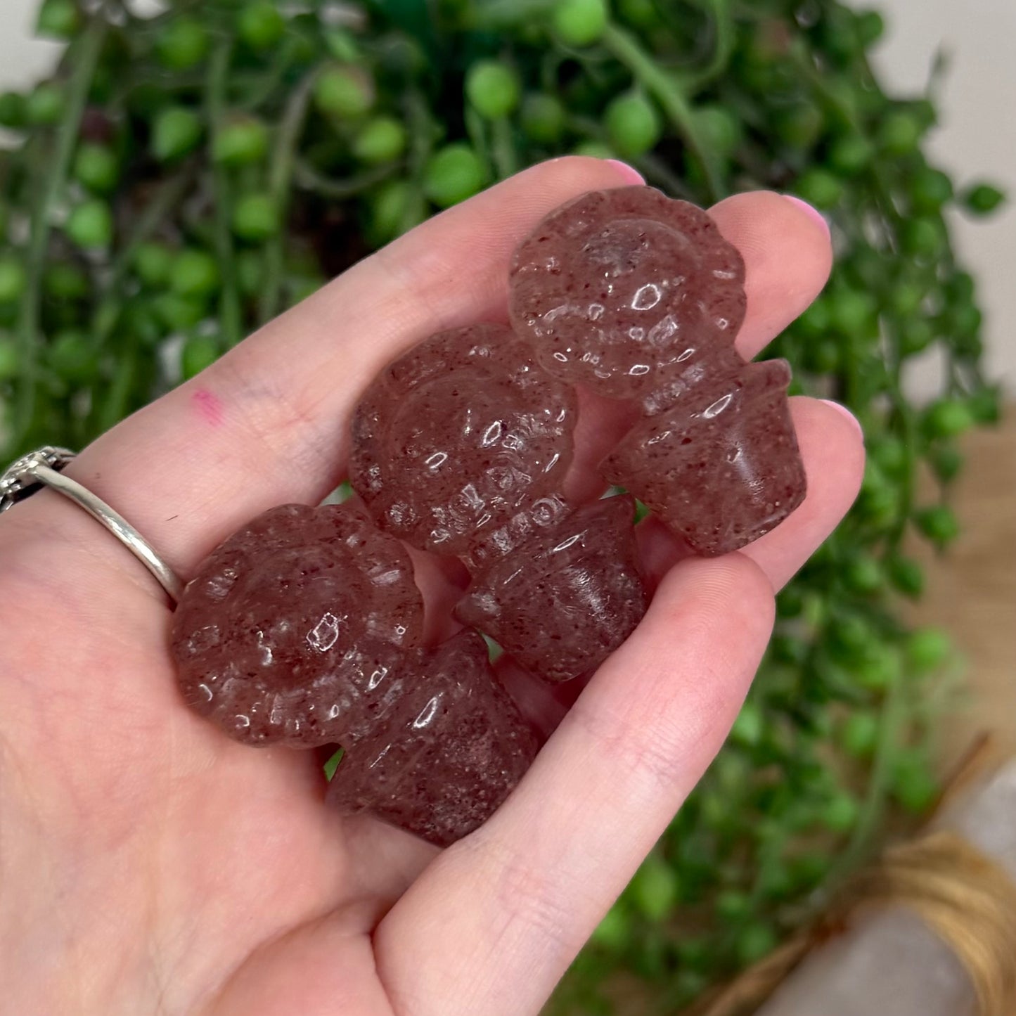 Strawberry Quartz Small Flower Pot