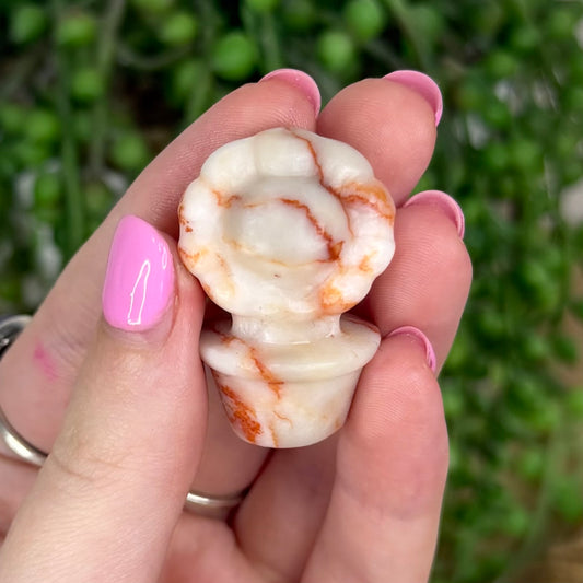 Red Vein Jasper Small Flower Pot 1