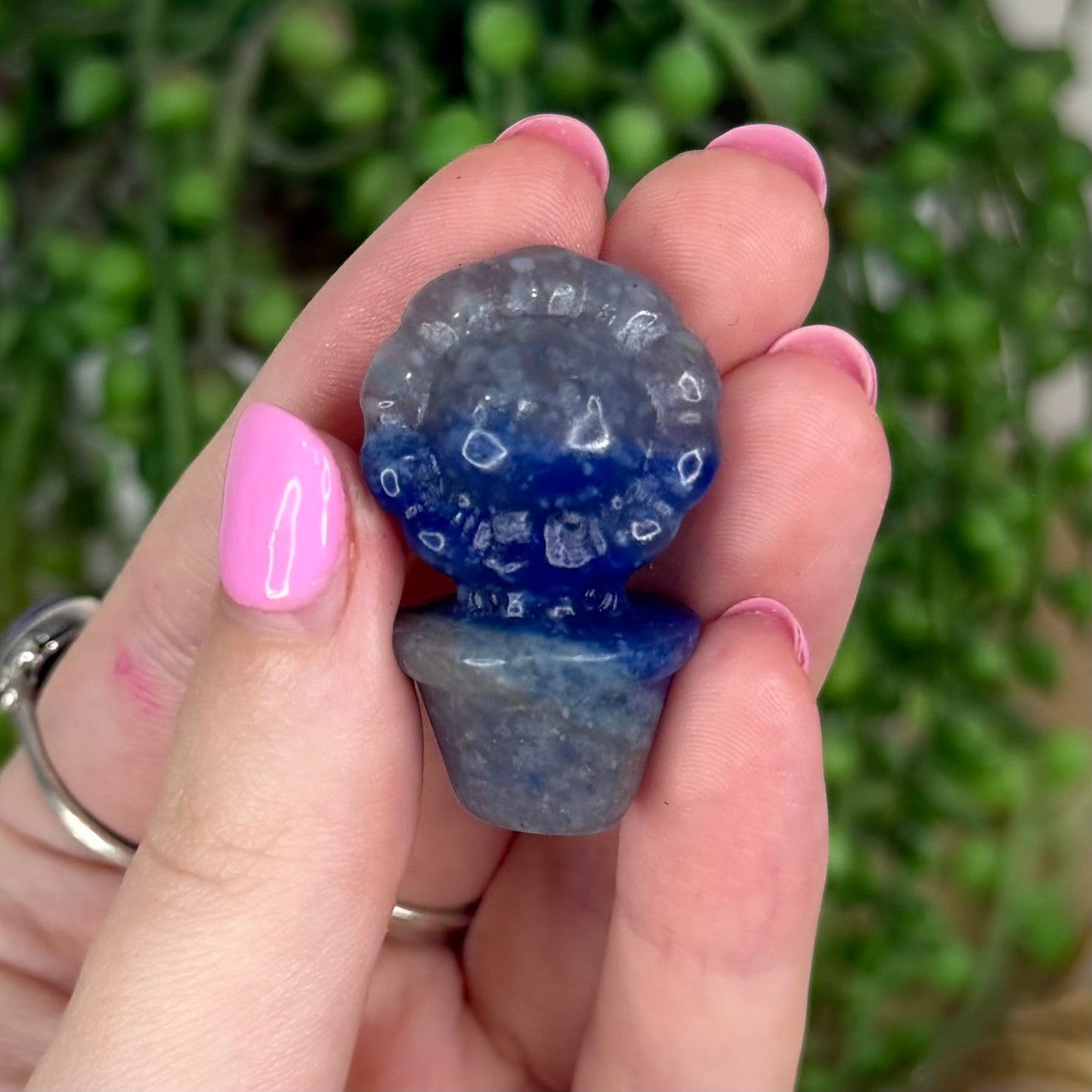 Blue Aventurine Small Flower Pot