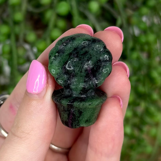 Ruby In Zoisite Small Flower Pot
