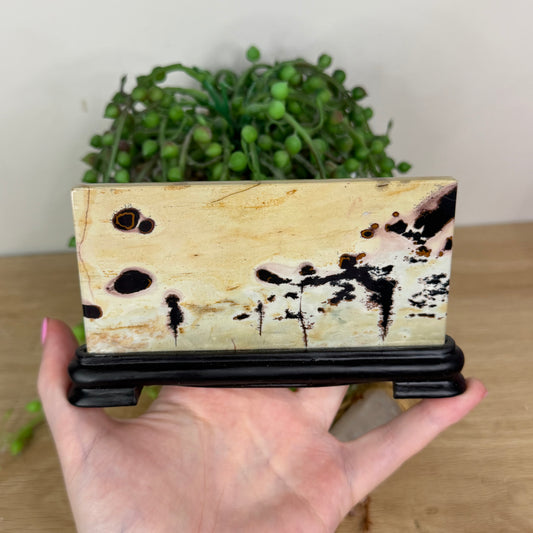 Picture Stone Jasper Slab On Stand (X228)