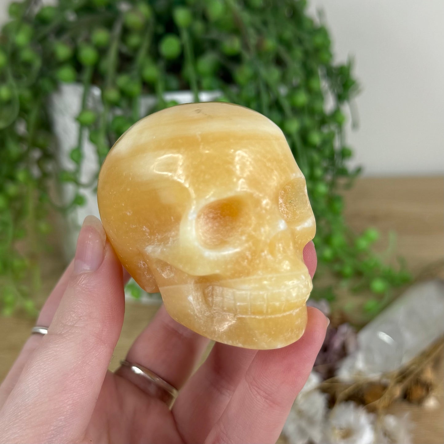 Yellow Calcite Skull (N140)