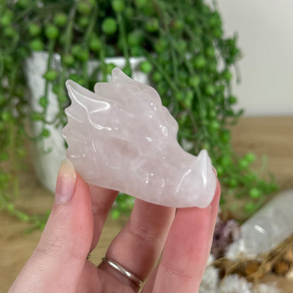 Rose Quartz Dragon Head (N248) (N247) (N249)