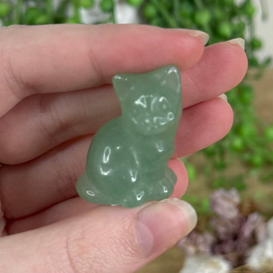 Green Aventurine Small Cat (N179) (N180)