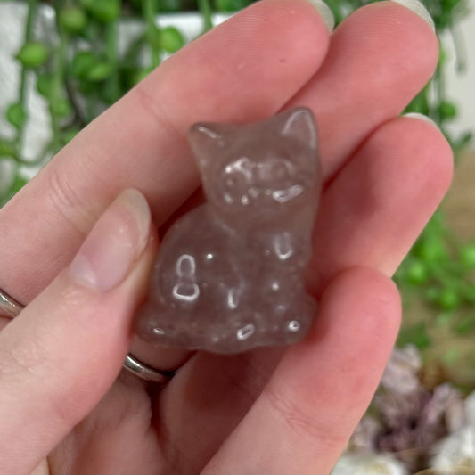 Strawberry Quartz Small Cat (N185)