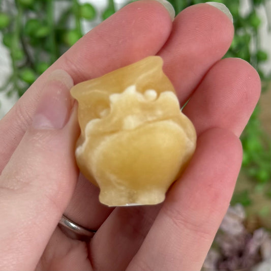 Yellow Calcite Small Owl (N211)