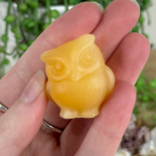 Yellow Calcite Small Owl (N212)