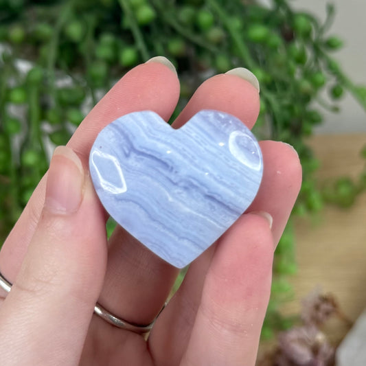 Blue Lace Agate Heart (R319)