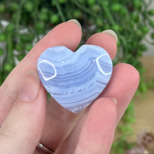 Blue Lace Agate Heart (R315)