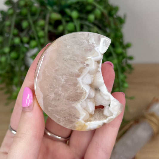Flower Agate Moon (X488)