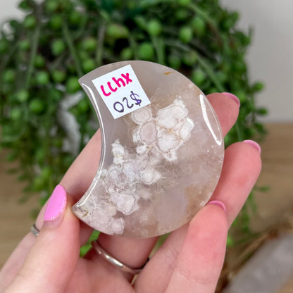 Flower Agate Moon (X477)