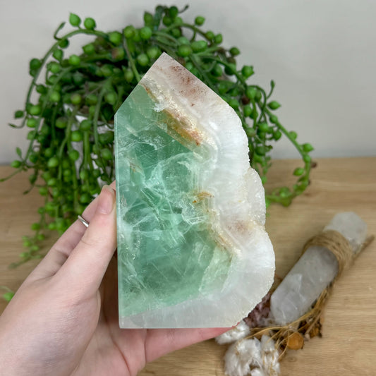 Green Sugar Fluorite Tower (R541)
