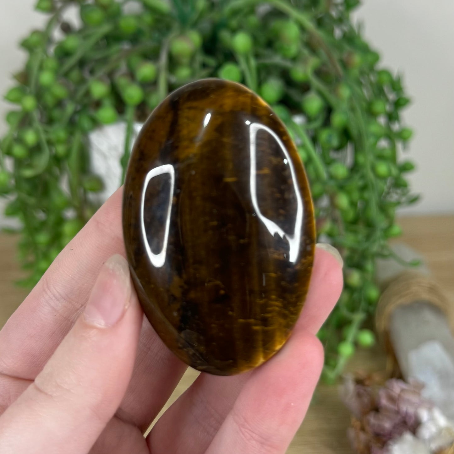 Tiger Eye Palm Stone (N500)