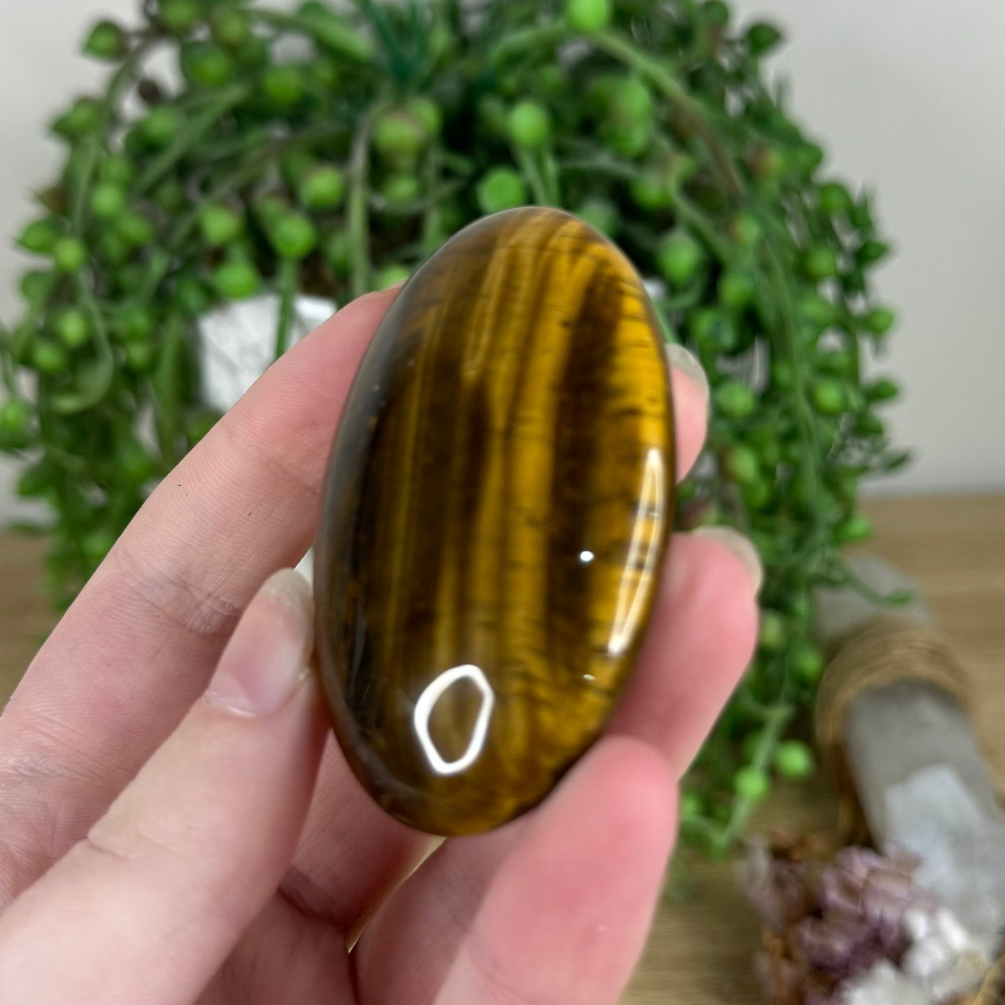 Tiger Eye Palm Stone (N500)