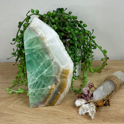 Green Sugar Fluorite Tower (R543)