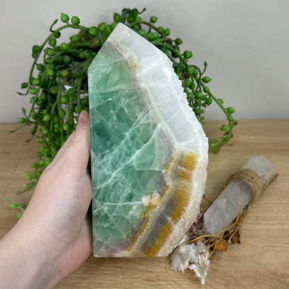 Green Sugar Fluorite Tower (R543)