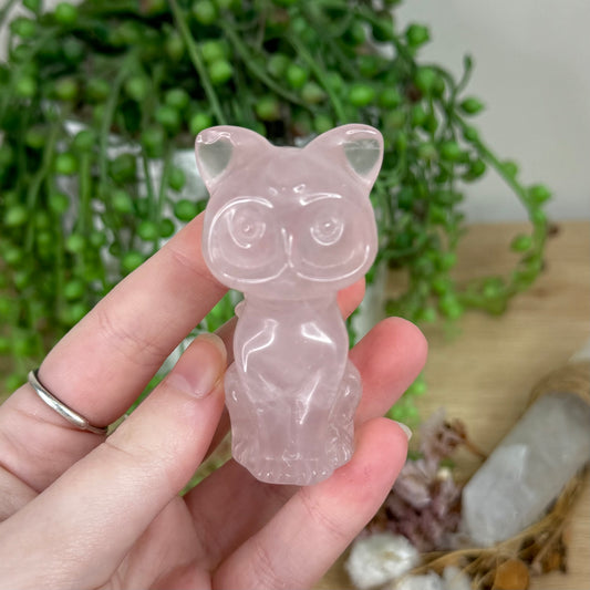Rose Quartz Cat (R366)