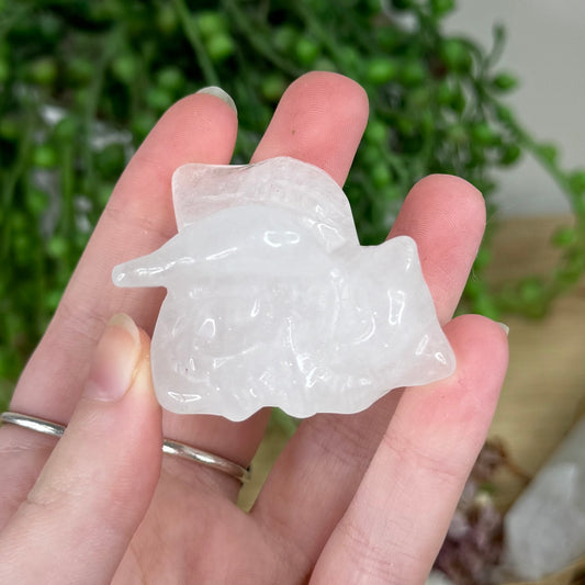 Clear Quartz Angel Cat (R459)