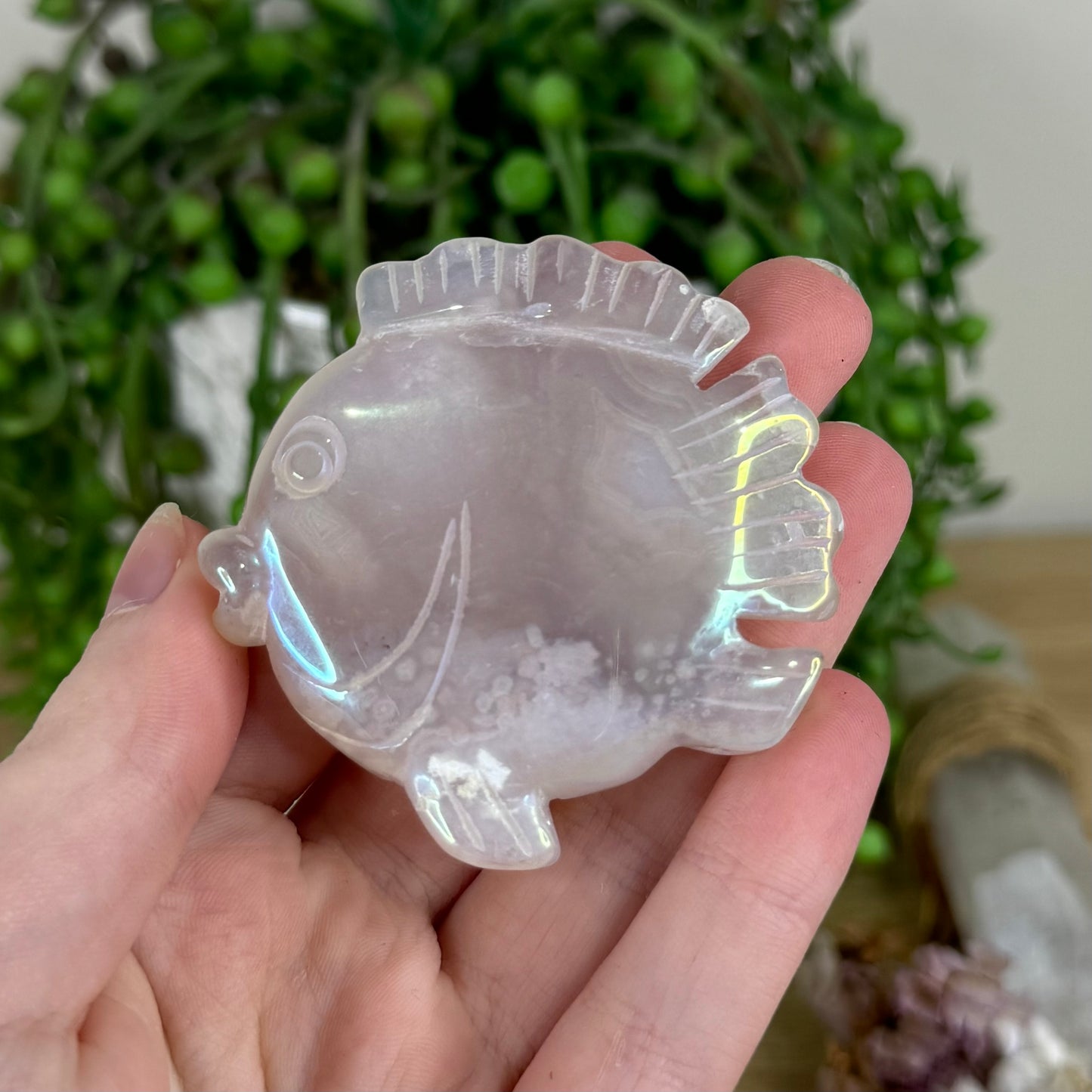 Aura Flower Agate Fish (N506)