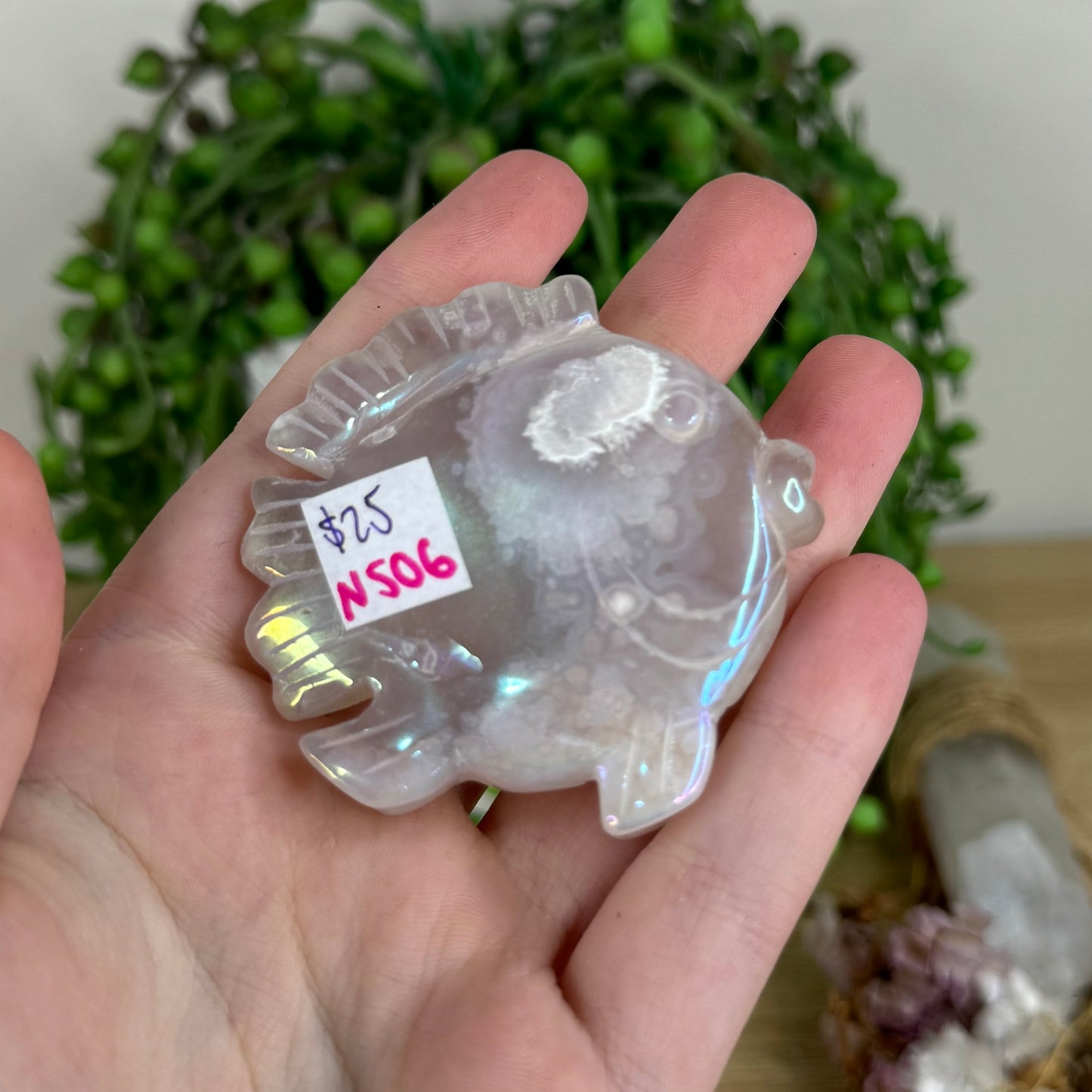 Aura Flower Agate Fish (N506)