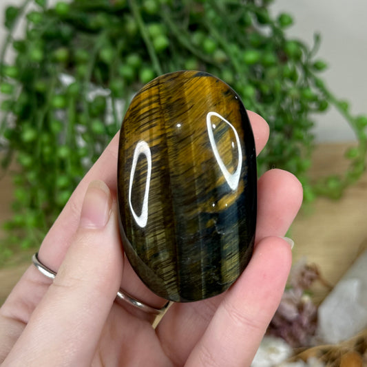 Tiger Eye Palm Stone (R508)