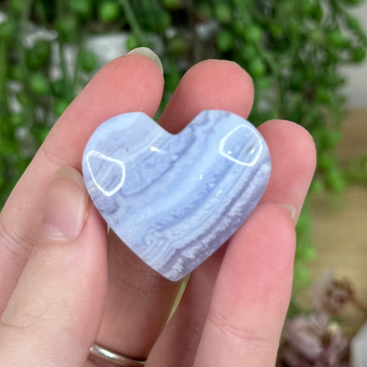 Blue Lace Agate Heart (R317)