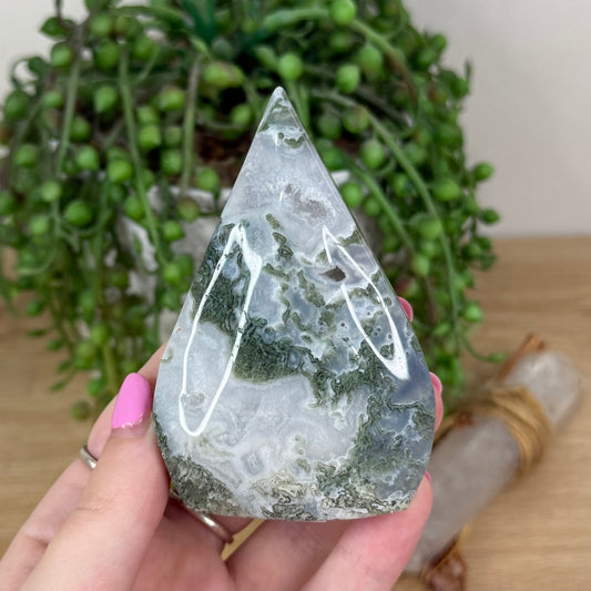 Moss Agate Arch Free Form (X325)
